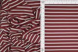 Striped Viscose Crepe Fabric 1 Yard Soft Draping Texture Lightweight 58/60" Wide
