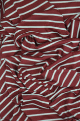 Viscose Crepe Stripe Stretch Fabric