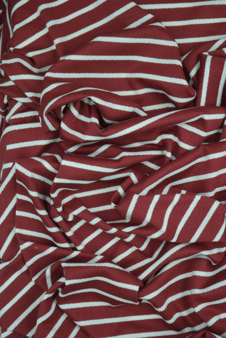 Viscose Crepe Stripe Stretch Fabric