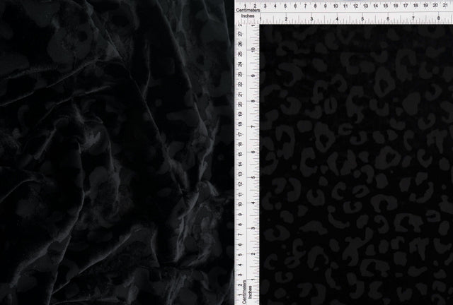 Velvet Burnout Knit Animal Print Fabric