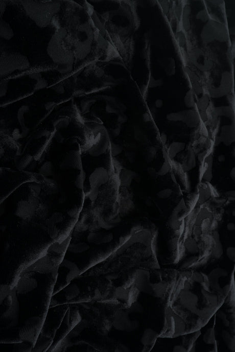 Velvet Burnout Knit Animal Print Fabric