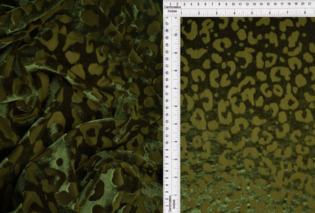 Velvet Burnout Knit Animal Print Fabric