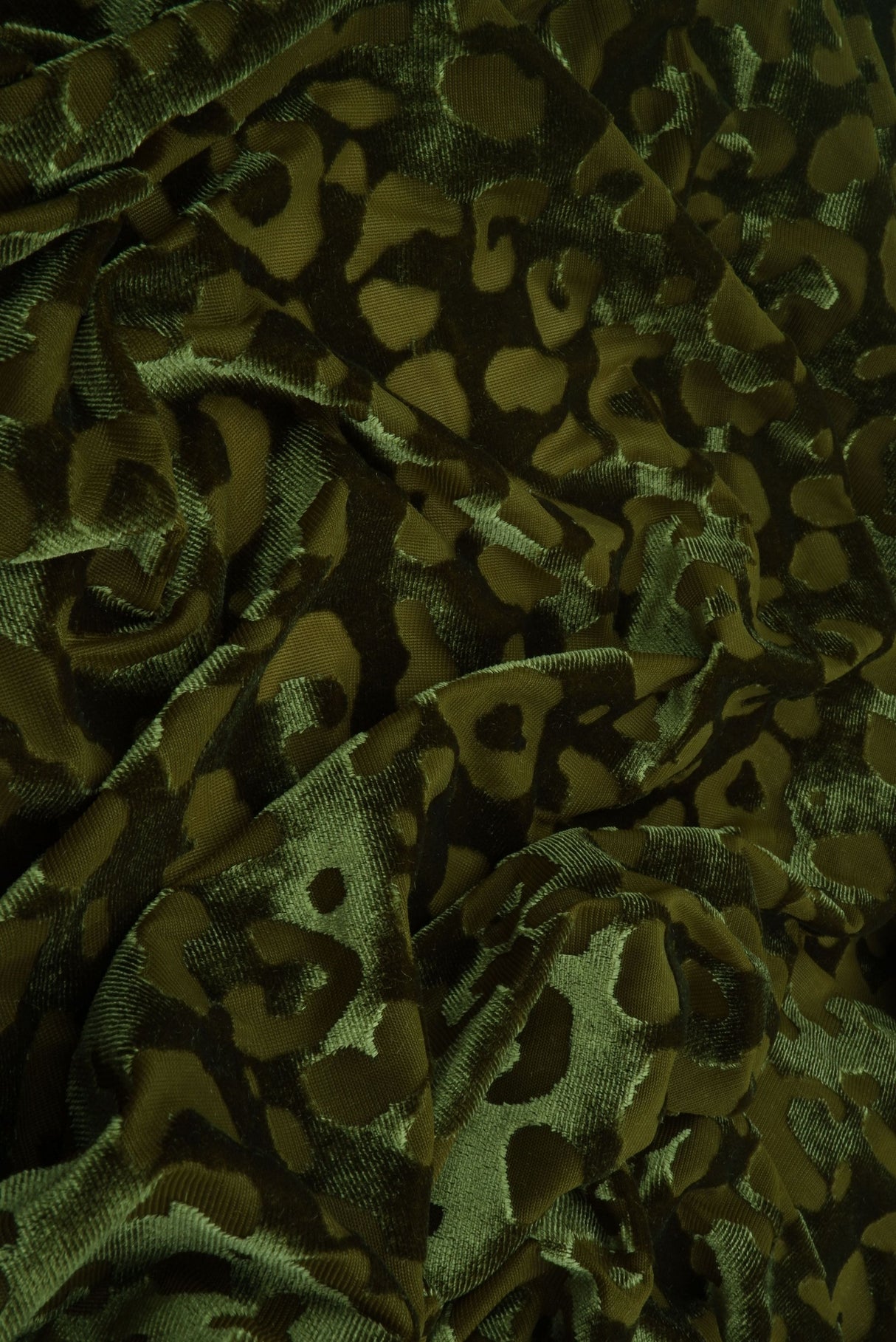 Velvet Burnout Knit Animal Print Fabric