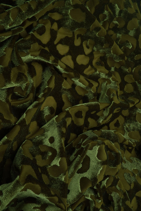 Velvet Burnout Knit Animal Print Fabric
