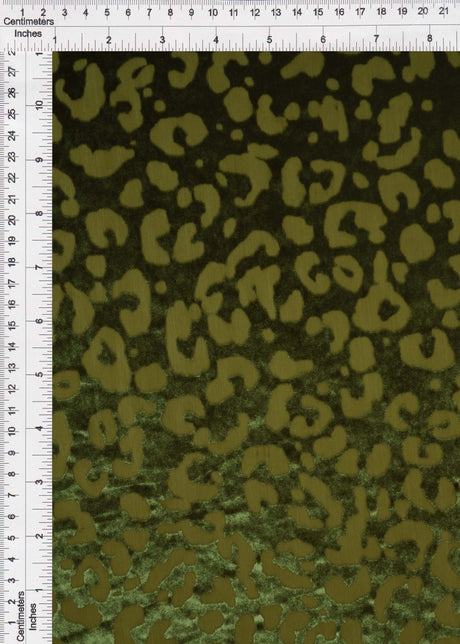 Velvet Burnout Knit Animal Print Fabric