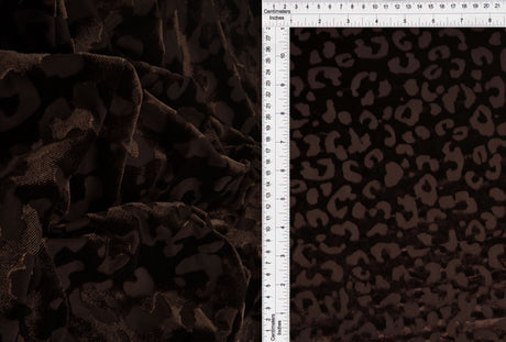 Velvet Burnout Knit Animal Print Fabric
