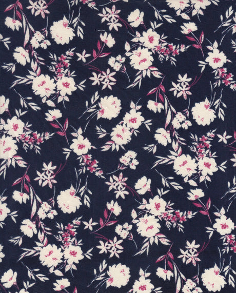 1 Yard Floral Print Poly Cey Fabric, 58/59? Wide 100% Polyester