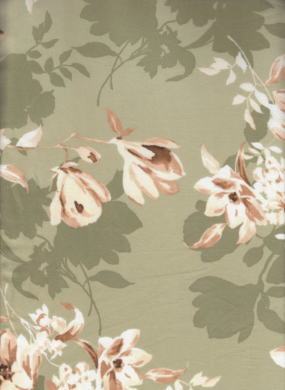 1 Yard Floral Print Poly Cey Fabric, 58/59? Wide 100% Polyester