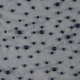Mesh Lace with Pearl Beads - Navy