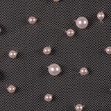 Mesh Lace with Pearl Beads - Cradle Pink