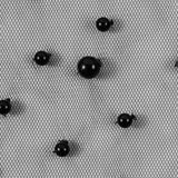 Mesh Lace with Pearl Beads - Black