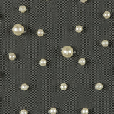 Mesh Lace with Pearl Beads - Ivory