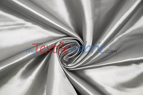 Bridal Satin Polyester Fabric - Shiny Solid, 58/60" Width, Multiple Colors (Yards, Bolts, Sample Swatches)