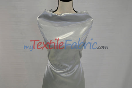 Stretch Charmeuse Satin Fabric - 96% Polyester 4% Spandex, Solid, 58/60" Width (Yards, Bolts, Sample Swatches)