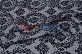 Damask Flocking Taffeta Fabric - Flocking Velvet Damask, 58/60" Width (1 Yard)