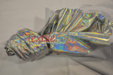 Hologram Foil Spandex Lame Fabric - Rainbow Stretch Metallic, 58/60" Width (1 Yard)