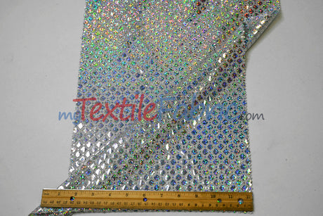 Holographic Shimmer Sequins Fabric - Lightweight Flowy Holographic Sequins, 45" Width (1 Yard)