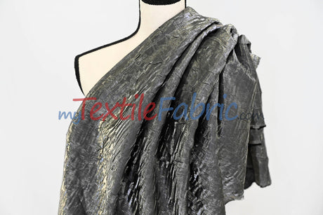 Iridescent Crush Shimmer Rayon Polyester Fabric - Iridescent Two-Tone Crushed Shimmer, 52/54" Width, Multiple Colors (Yards & Bolts)