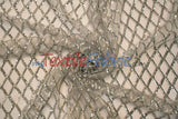 Luxury Glitz Sequins Lace Fabric - 100 Percent Polyester, Sheer Mesh Sequins Embroidery, Multiple Colors, 54" Width (By The Yard)