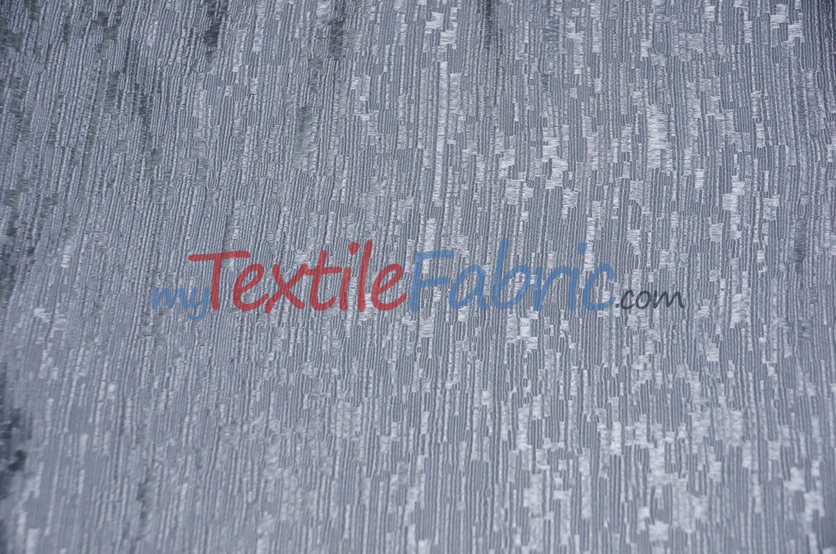 Luxury Jacquard Polyester Fabric - Solid Textured, 58/60" Width, Multiple Colors (1 Yard)
