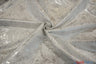 Oriental Metallic Paisley Polyester Fabric - Silver And Gold Metallic Paisley, 58" Width (Yards)