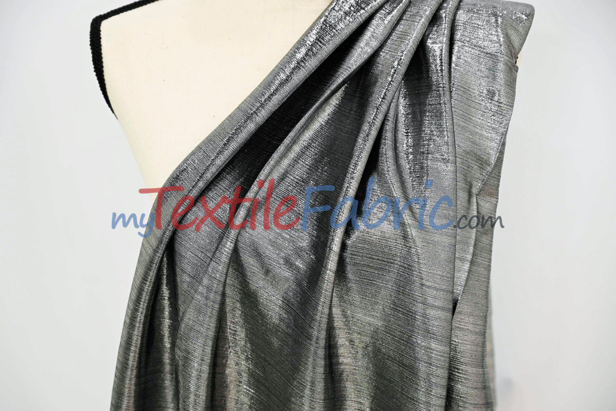 Metallic Stretch Slinky Polyester Spandex Fabric - Metallic Solid, 58" Width, Multiple Colors (1 Yard)