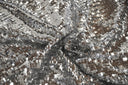 Fringe Sequins Polyester Fabric - Gold, Silver, Black, 50/52" Width (1 Yard)