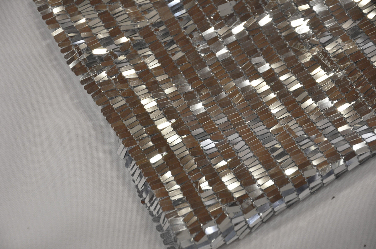 Fringe Sequins Polyester Fabric - Gold, Silver, Black, 50/52" Width (1 Yard)