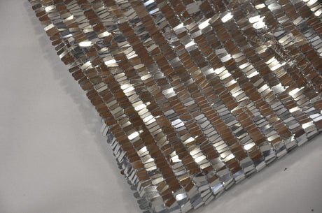 Fringe Sequins Polyester Fabric - Gold, Silver, Black, 50/52" Width (1 Yard)