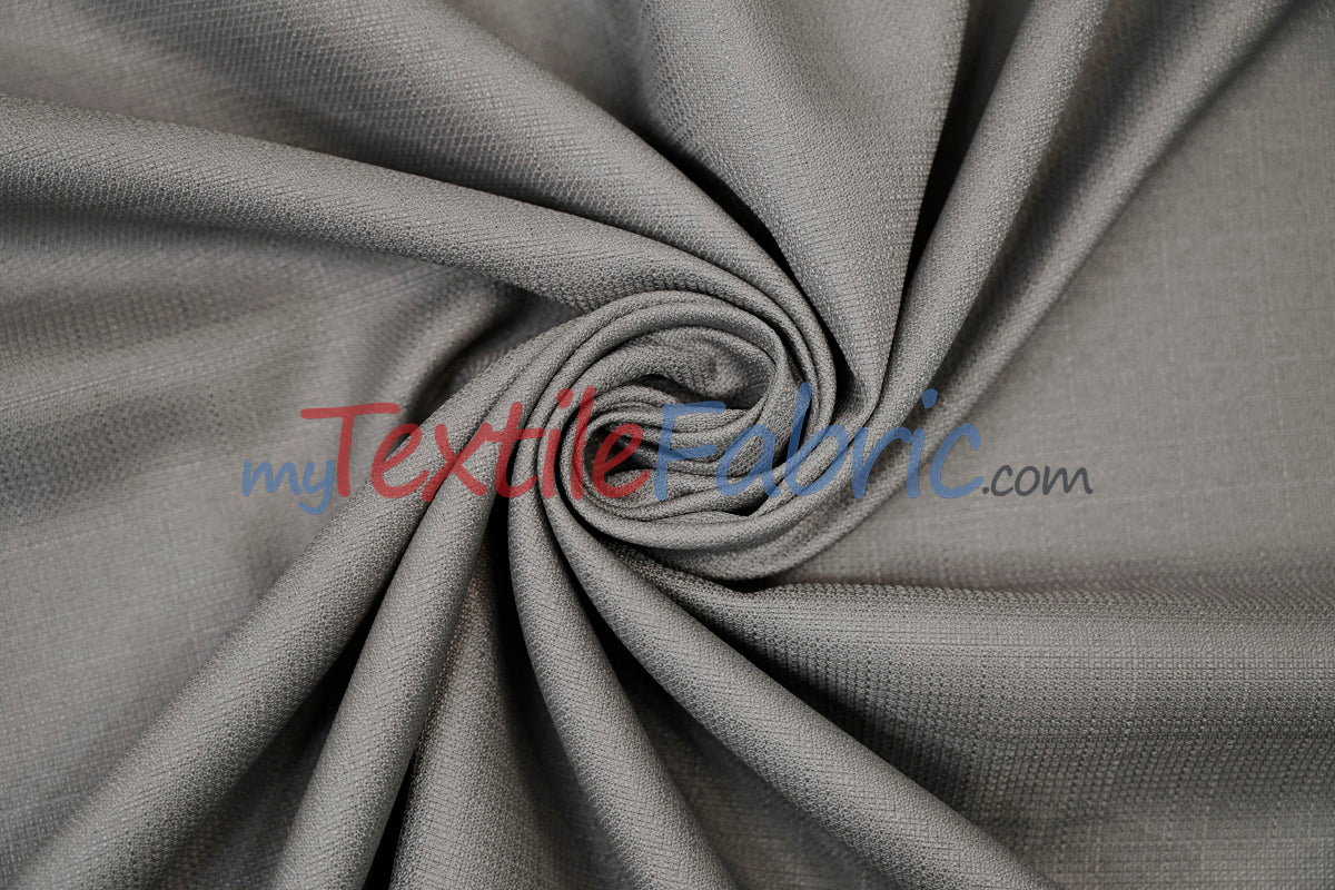 Rustic Linen Polyester Fabric - Faux Linen, 58" Width, 5 Colors (1 Yard)