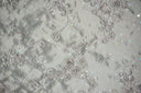 Sequins Ribbon Taffeta Polyester Fabric - Flower Swirl Embroidery With Sequins, 54" Width, Multiple Colors (1 Yard)