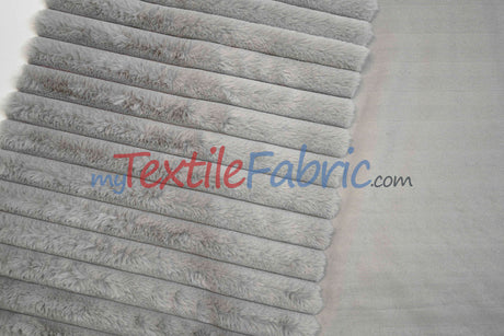 Striped Rabbit Fur 100 Percent Polyester Fabric - Striped Faux Rabbit Fur, 64/66" Width (1 Yard)