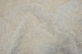 White Shaggy Brocade Polyester Fabric - White Metallic Eyelash, Sheer Woven Texture, 56/57" Width (Yards)