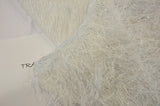 White Shaggy Brocade Polyester Fabric - White Metallic Eyelash, Sheer Woven Texture, 56/57" Width (Yards)