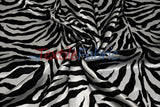 Zebra Charmeuse Satin Fabric - Zebra Print, 58/60" Width, Multiple Colors (1 Yard)
