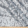 Dull Square Dazzle Polyester Fabric - Square Sequins, Sheer Mesh, 52" Width (1 Yard)