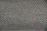 Metallic Lurex Mesh Metallic Net Fabric - Silver Metallic Fish Net, 58" Wide (1 Yard)