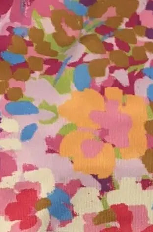 1 Yard Floral Print DTY Brushed Fabric Soft Stretch Polyester Spandex 58 Inch Wide