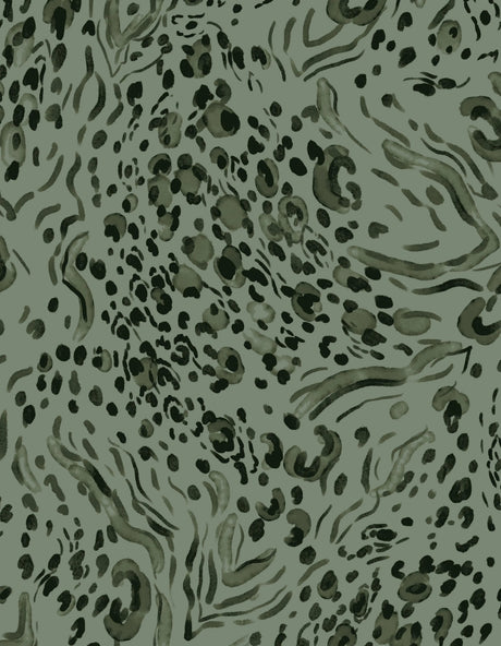 1 yarda de tela cepillada DTY con estampado abstracto, elástica, suave, poliéster spandex, 58/60 pulgadas de ancho