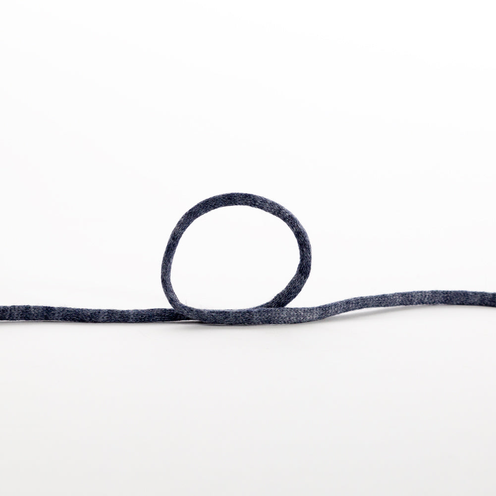 Italian Dark Blue Wool Drawstring Trimming - 0.25"