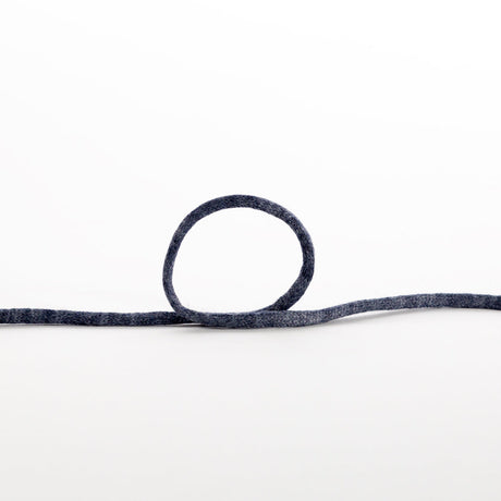 Italian Dark Blue Wool Drawstring Trimming - 0.25"