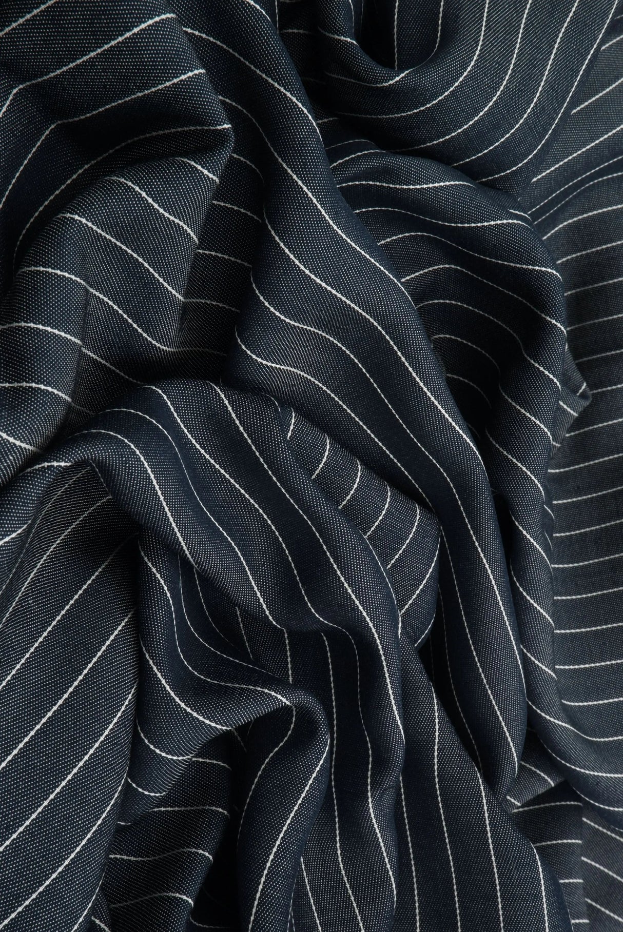 1 Yard Striped Rayon Twill Chambray Fabric, 57/58? Wide 100% Rayon