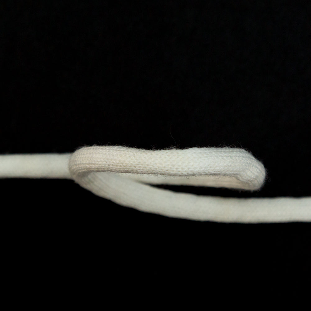 Italian White Wool Drawstring Trimming - 0.25"