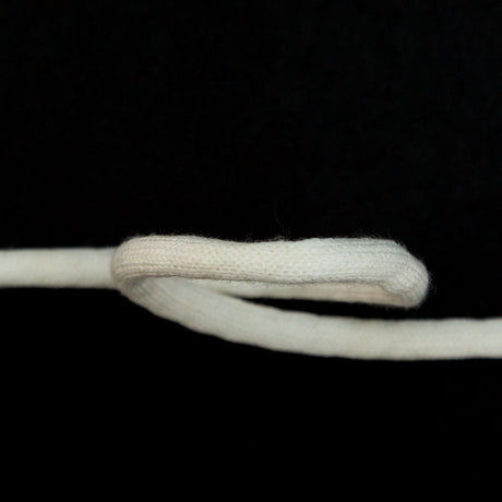 Italian White Wool Drawstring Trimming - 0.25"
