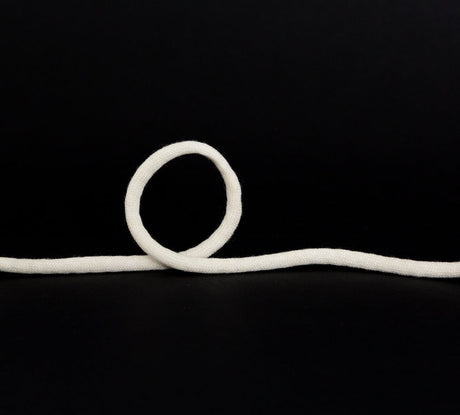 Italian White Wool Drawstring Trimming - 0.25"