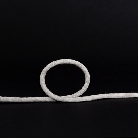 Italian Light Gray Wool Drawstring Trimming - 0.25"