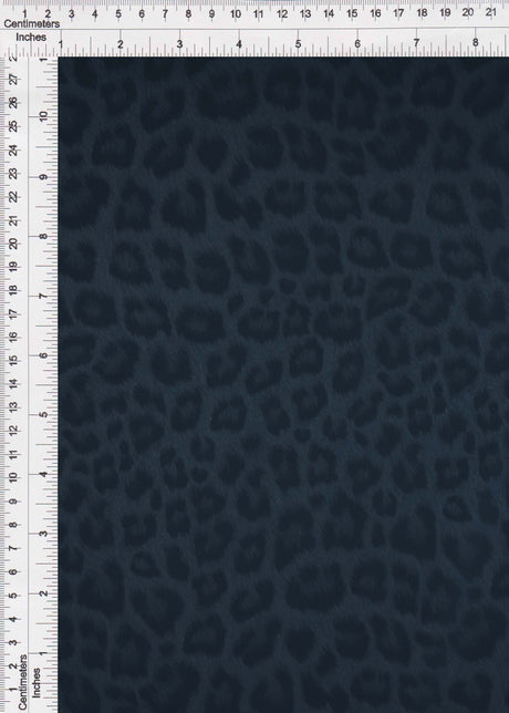 Animal Print PU Pleather Knit Indigo