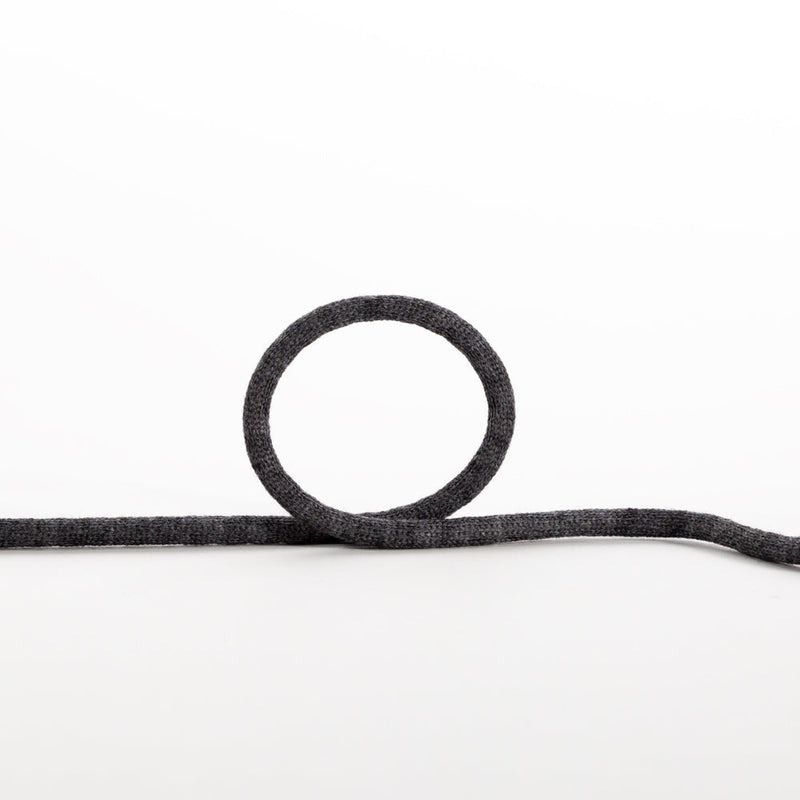 Italian Black Wool Drawstring Trimming - 0.25"