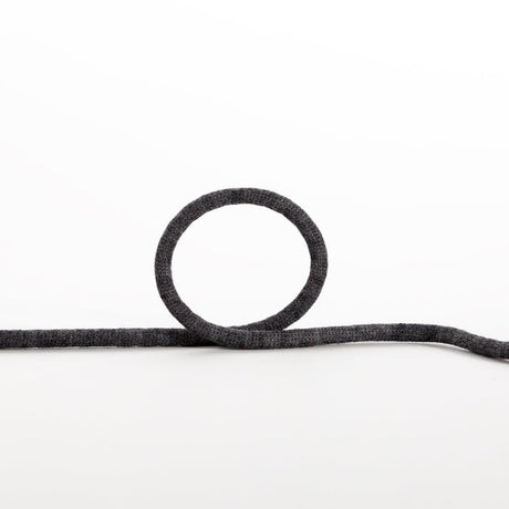 Italian Black Wool Drawstring Trimming - 0.25"