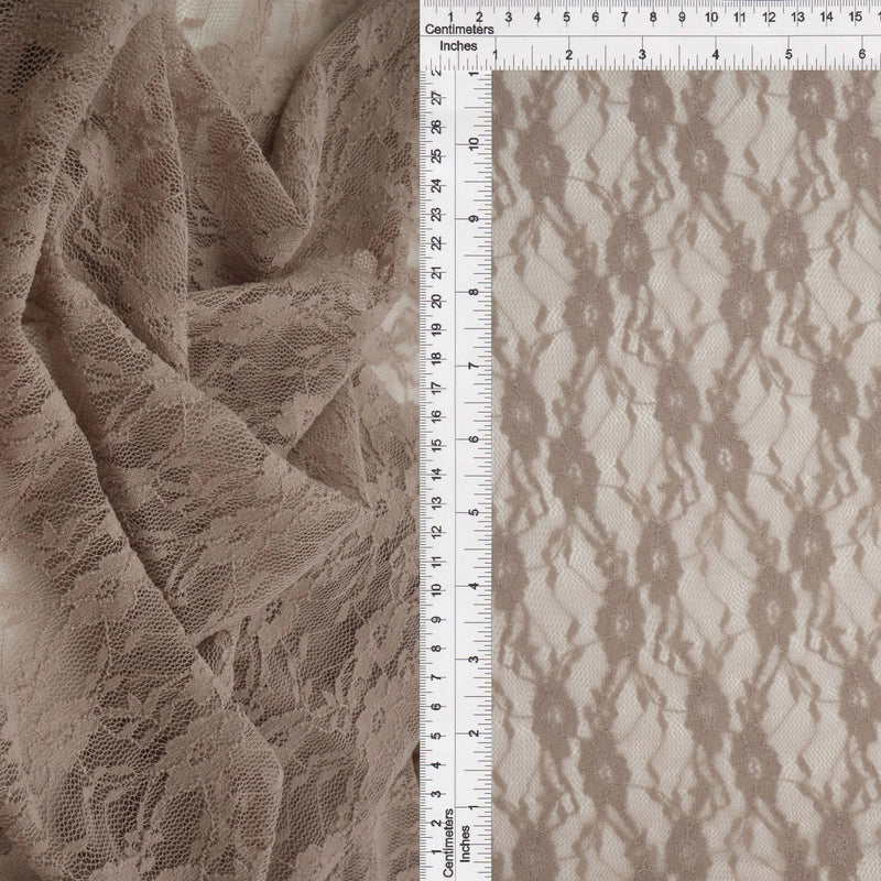 Stretch Lace Fabric 1 Yard Lightweight Flexible Sheer Material 58/60" Wide